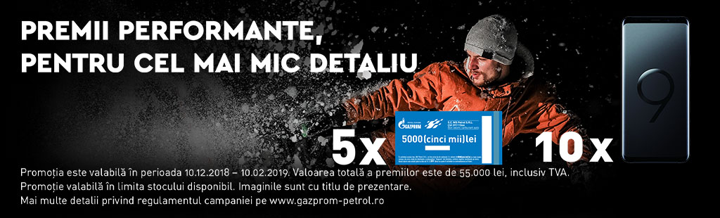Cu gazprom, ai premii performante, pentru cel mai mic detaliu! Cu gazprom, ai premii performante, pentru cel mai mic detaliu!