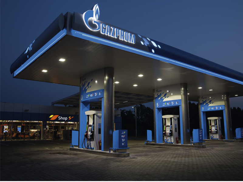 Exterior of petrol stations