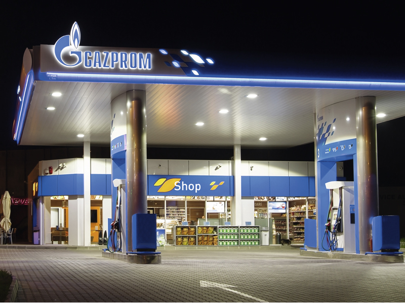 Exterior of petrol stations