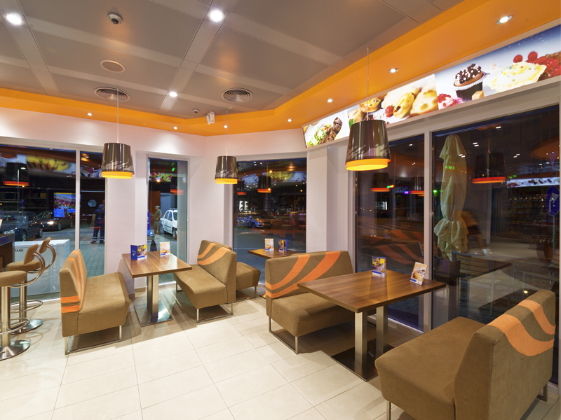 Interior of petrol stations